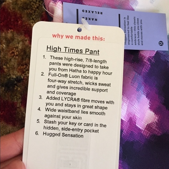 NWT Lululemon High Times Leggings Blooming Pixie Tights High Rise Rare - Picture 5 of 8